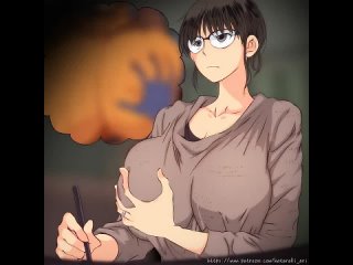 oc | original character - 1/2; gif; animation; 3d sex porno hentai; (by @hataraki ari)